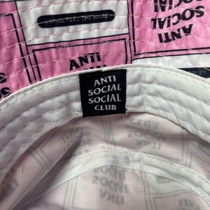 Pink Anti Social Social Club Bucket Hat
